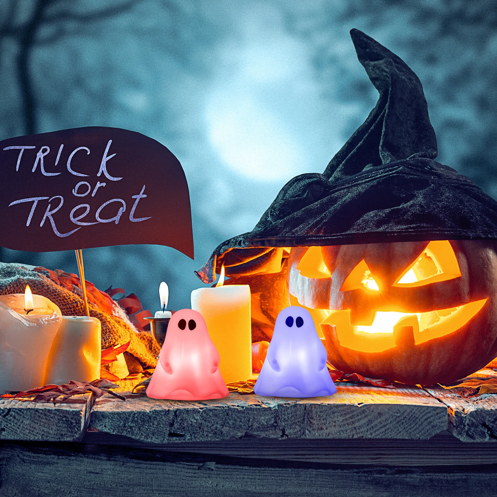 2 Pcs LED Night Lamp Halloween Decorative Halloween Lamps Lamps White Color Festive Mini Led Ghost Light Bedside Lights
2 Pcs LED Night Lamp Halloween Decorative Halloween Lamps Lamps White Color Festive Mini Led Ghost Light Bedside Lights