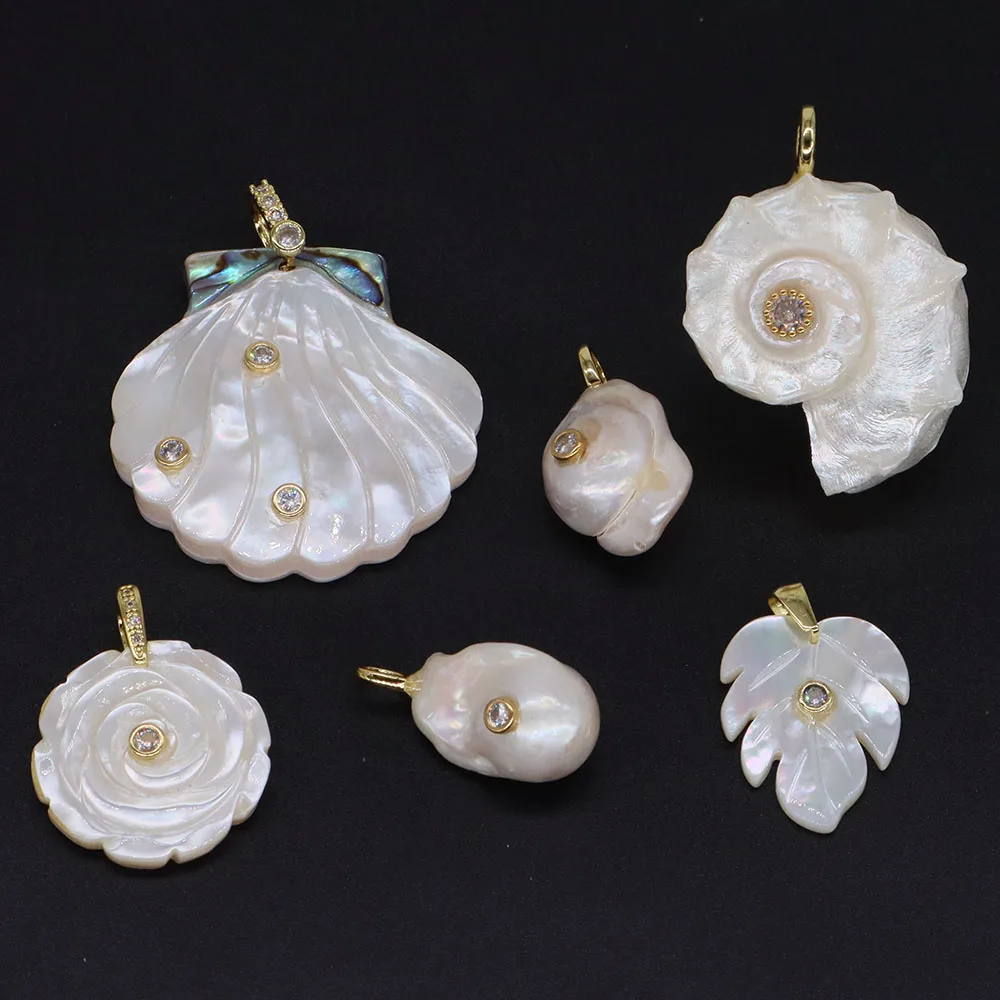 With Zircon Conch Scallop Leaf Flower Shape Natural White Shell Handicrafts for Diy Making Gemstone Fashion Jewelry Love Gifts
With Zircon Conch Scallop Leaf Flower Shape Natural White Shell Handicrafts for Diy Making Gemstone Fashion Jewelry Love Gifts