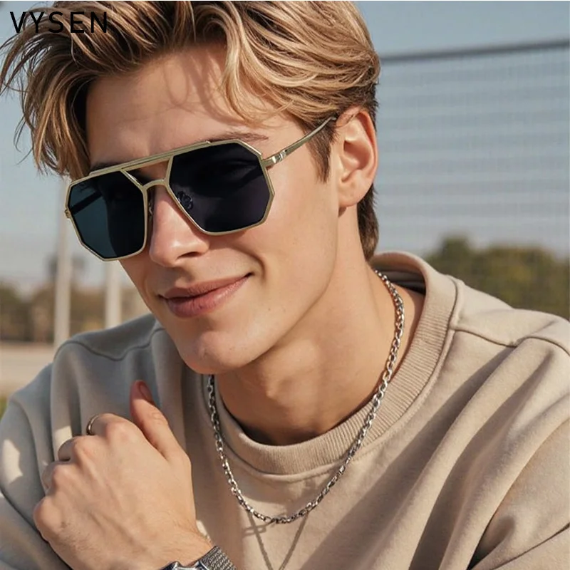 Fashion Cool Men's Eyewear Goggles Oversized Punk Square Metal Luxury Frame Aviator Eyes Wear Sunglasses Retro Dual Beam UV400
Fashion Cool Men's Eyewear Goggles Oversized Punk Square Metal Luxury Frame Aviator Eyes Wear Sunglasses Retro Dual Beam UV400