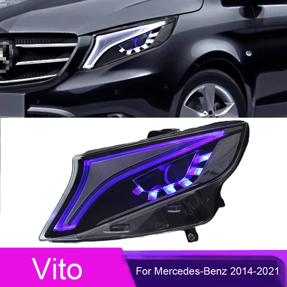Стайлинг автомобиля для Benz V260 W447, полностью светодиодная фара 2014-2023 для Mercedes-Benz Vito, светодиодная фара DRL с двусторонней линзой, автоаксессуары
Стайлинг автомобиля для Benz V260 W447, полностью светодиодная фара 2014-2023 для Mercedes-Benz Vito, светодиодная фара DRL с двусторонней линзой, автоаксессуары