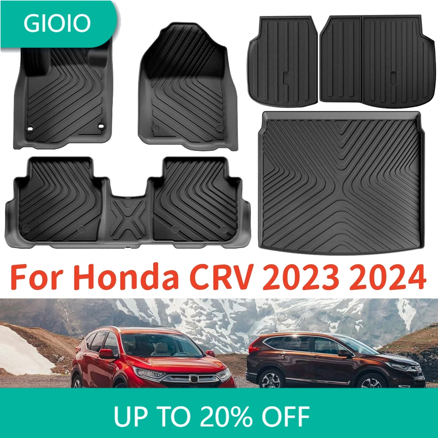 3D TPE Floor Mats For Honda CRV 2024 2023 (Include Hybrid), All-Weather Front Rear Cargo Liner Trunk Protection Backrest Mats
3D TPE Floor Mats For Honda CRV 2024 2023 (Include Hybrid), All-Weather Front Rear Cargo Liner Trunk Protection Backrest Mats