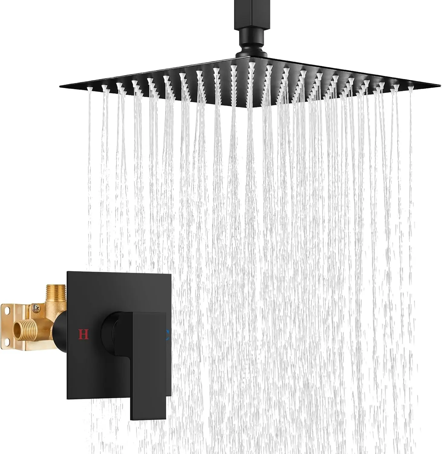 Shower Faucet Set and Handle Set Single Function Shower Trim Kit Ceiling Mount Rainfall Shower System with Male Threads
Shower Faucet Set and Handle Set Single Function Shower Trim Kit Ceiling Mount Rainfall Shower System with Male Threads