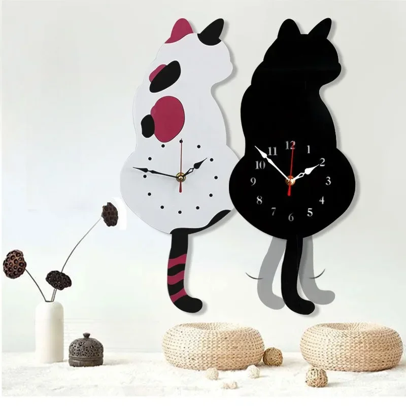 Creative Cartoon Art Clock Home Decoration Horloge Murale 시계 벽걸이 Living Room Tail Wagging Cat Wall Clock Children's Room
Creative Cartoon Art Clock Home Decoration Horloge Murale 시계 벽걸이 Living Room Tail Wagging Cat Wall Clock Children's Room