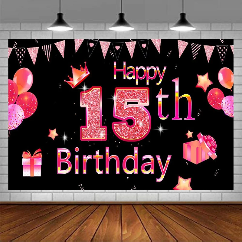 Photography Backdrop Rose Gold Sign Balloon Poster For 15th Birthday Photo Booth Background Party Decoration Banner Supplies
Photography Backdrop Rose Gold Sign Balloon Poster For 15th Birthday Photo Booth Background Party Decoration Banner Supplies