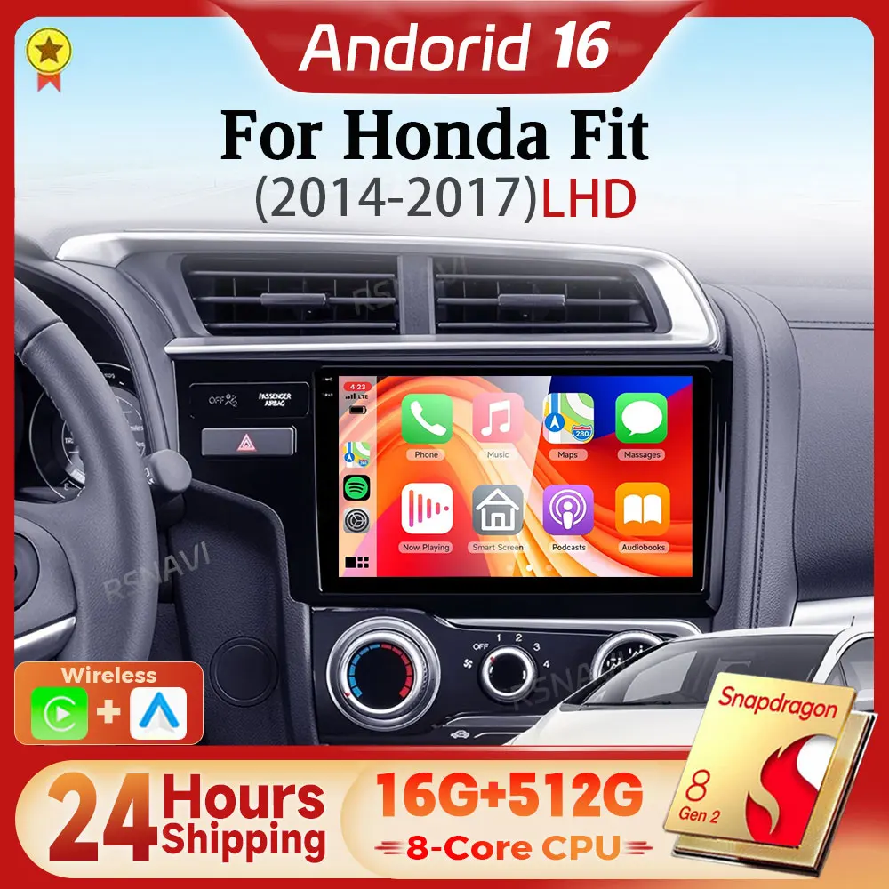 Android 16 Qualcomm Carplay Auto Car Radio Multimedia Player For Honda Fit Jazz 2014 2015 2016 2017 Autoradio GPS DVD Head Unit
Android 16 Qualcomm Carplay Auto Car Radio Multimedia Player For Honda Fit Jazz 2014 2015 2016 2017 Autoradio GPS DVD Head Unit