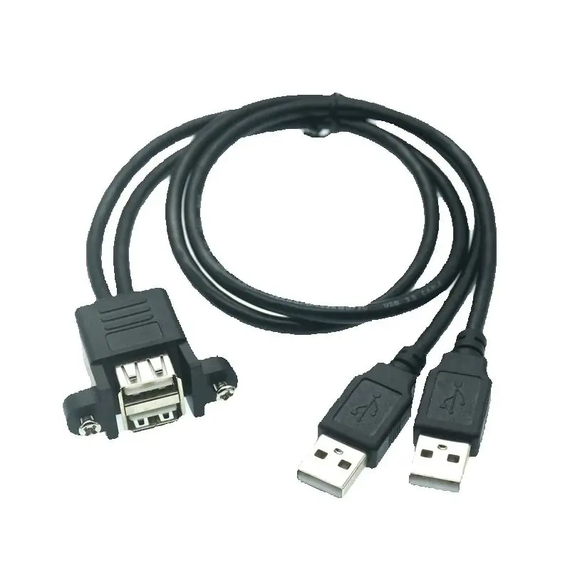 Двойной порт USB 2.0 A между мужчинами и женщинами M/F, удлинительный винт, кабель для крепления на панели, 50 см, 30 см
Двойной порт USB 2.0 A между мужчинами и женщинами M/F, удлинительный винт, кабель для крепления на панели, 50 см, 30 см