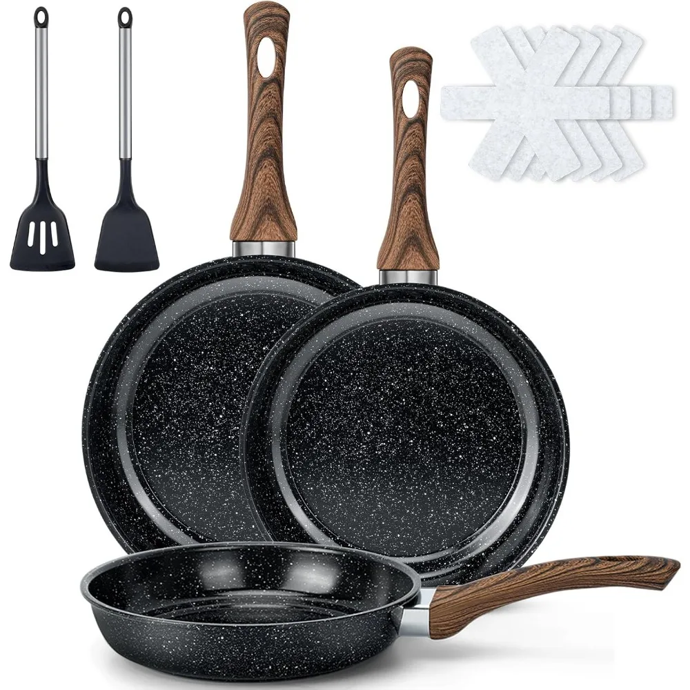 9 Piece Nonstick Fry Pan Set 8 10 12 Inch PFOA Free Induction Oven Safe Easy Clean
9 Piece Nonstick Fry Pan Set 8 10 12 Inch PFOA Free Induction Oven Safe Easy Clean