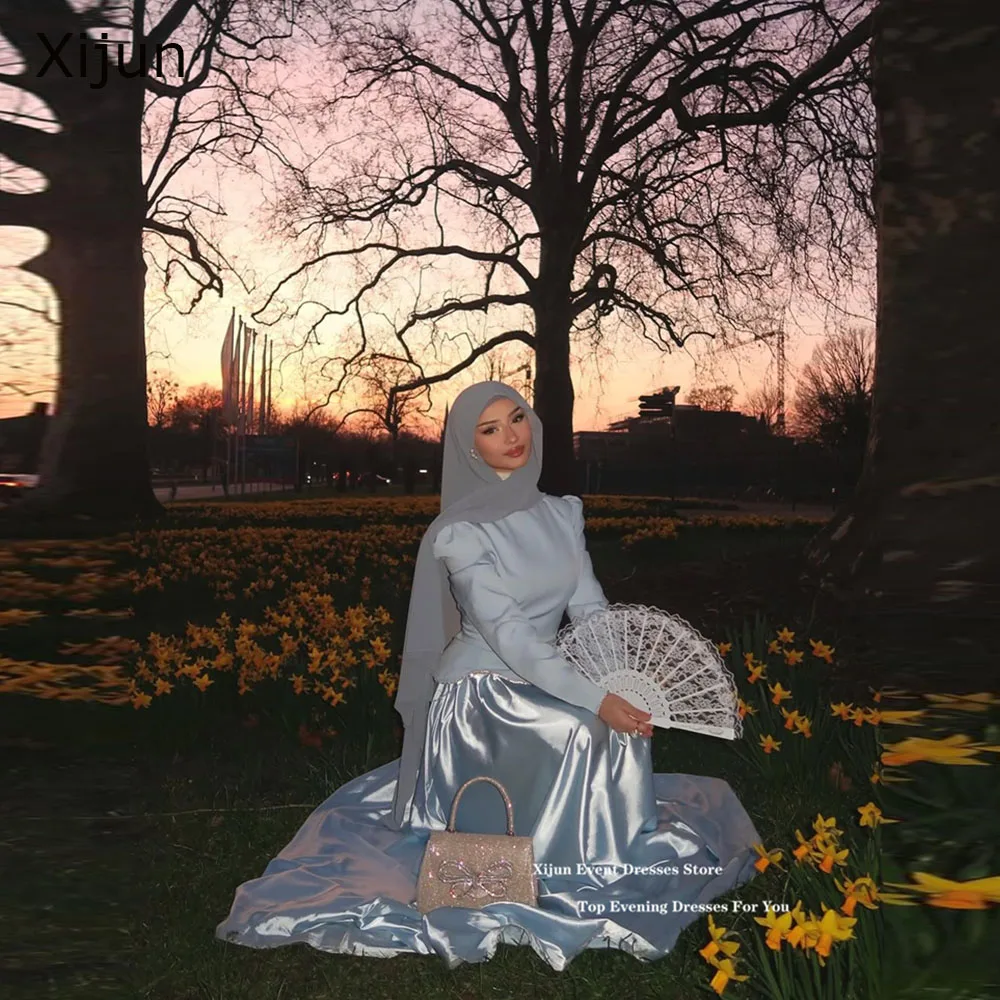 Xijun Luxury Blue Crepe Evening Dresses Modest Long Sleeves A-Line Prom Dresses Saudi Arabic Formal Prom Gowns 2026 Customized
Xijun Luxury Blue Crepe Evening Dresses Modest Long Sleeves A-Line Prom Dresses Saudi Arabic Formal Prom Gowns 2026 Customized