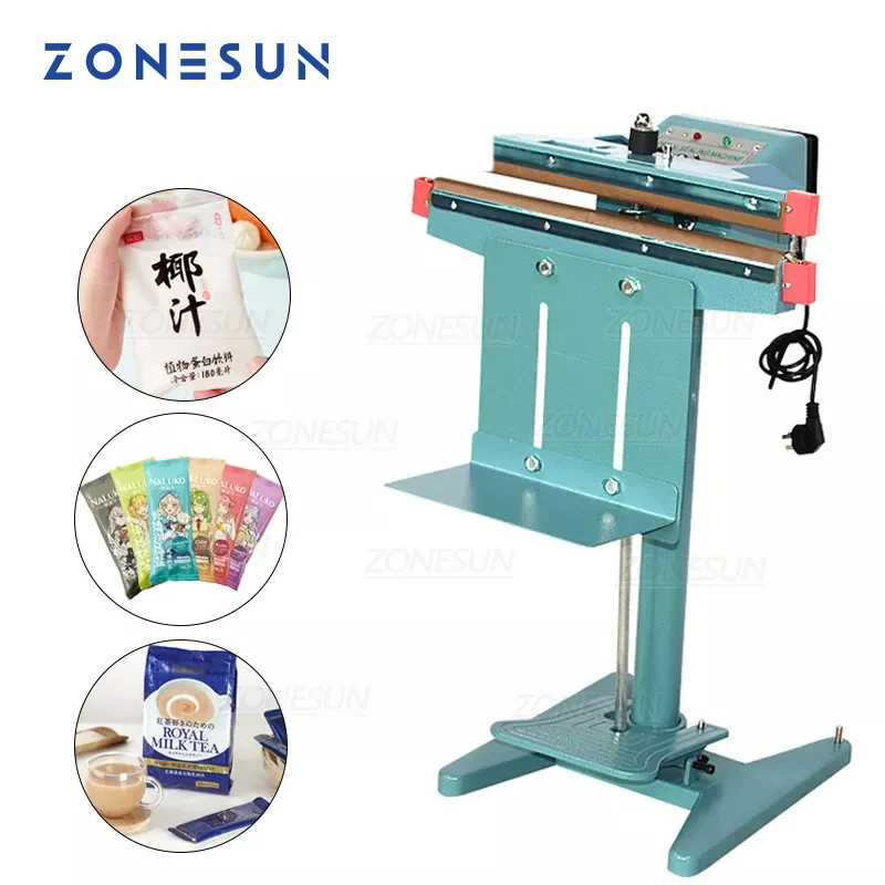 ZONESUN Plastic Bag Heat Sealing Machine with platform for Place bag and Foot Pedal Aluminum Foil Bag Heating Sealer
ZONESUN Plastic Bag Heat Sealing Machine with platform for Place bag and Foot Pedal Aluminum Foil Bag Heating Sealer