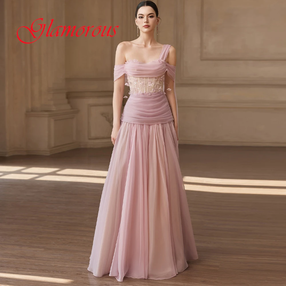 Customized Temperament One Shoulder Evening Dress Elegant Feathers Chiffon Prom Dresses Sexy Sleeveless Special Occasion Gowns
Customized Temperament One Shoulder Evening Dress Elegant Feathers Chiffon Prom Dresses Sexy Sleeveless Special Occasion Gowns