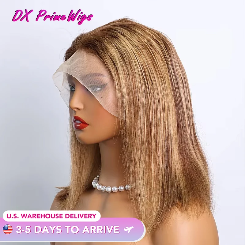Straight 13x4 Lace Frontal Bob Wig 200% Density Transparent Lace Wigs Highlight 4/27 Ombre Pre Plucked 100% Human Hair Wigs
Straight 13x4 Lace Frontal Bob Wig 200% Density Transparent Lace Wigs Highlight 4/27 Ombre Pre Plucked 100% Human Hair Wigs