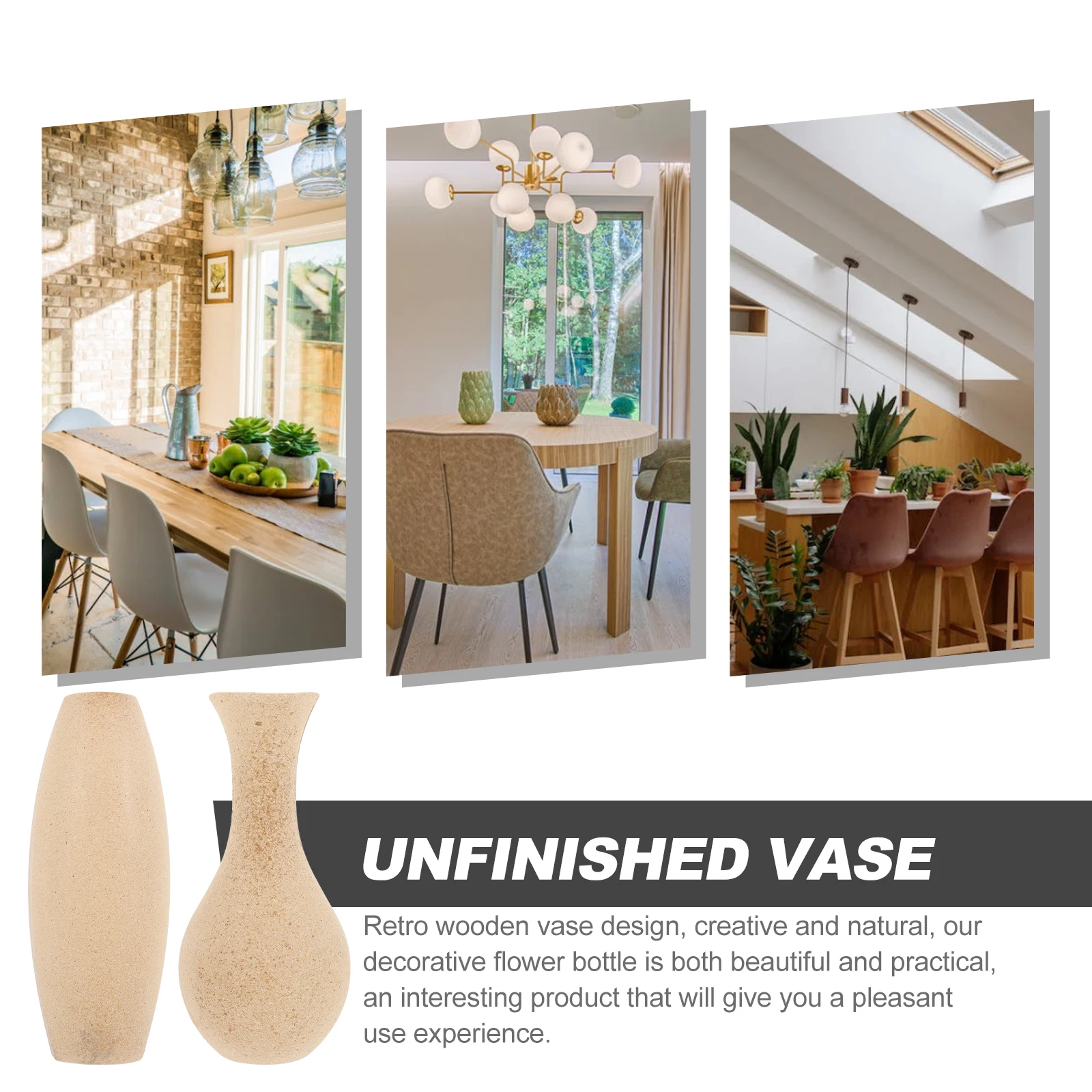 2Pcs Natural Wood Vase Creative Floral Holder Simple Diy Clay Vase For Office And Home Decoration
2Pcs Natural Wood Vase Creative Floral Holder Simple Diy Clay Vase For Office And Home Decoration