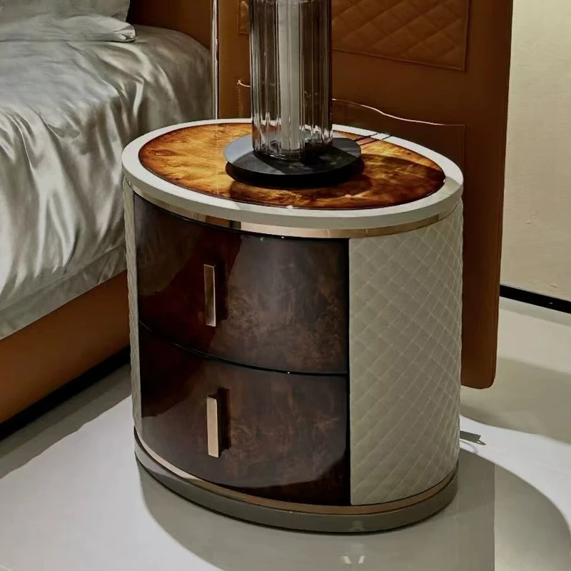 Light luxury solid wood bedside table premium villa bedroom locker
Light luxury solid wood bedside table premium villa bedroom locker