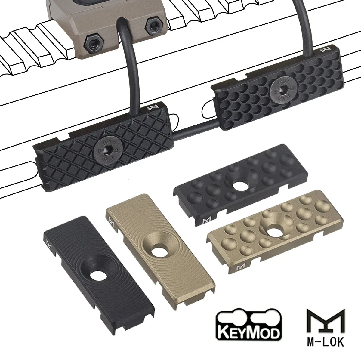 Tactical CNC Aluminum M-LOK Keymod Metal Wire Guide System Cable Management Rail Cover Tail Fixed Mount Hunting Gear Accessory
Tactical CNC Aluminum M-LOK Keymod Metal Wire Guide System Cable Management Rail Cover Tail Fixed Mount Hunting Gear Accessory
