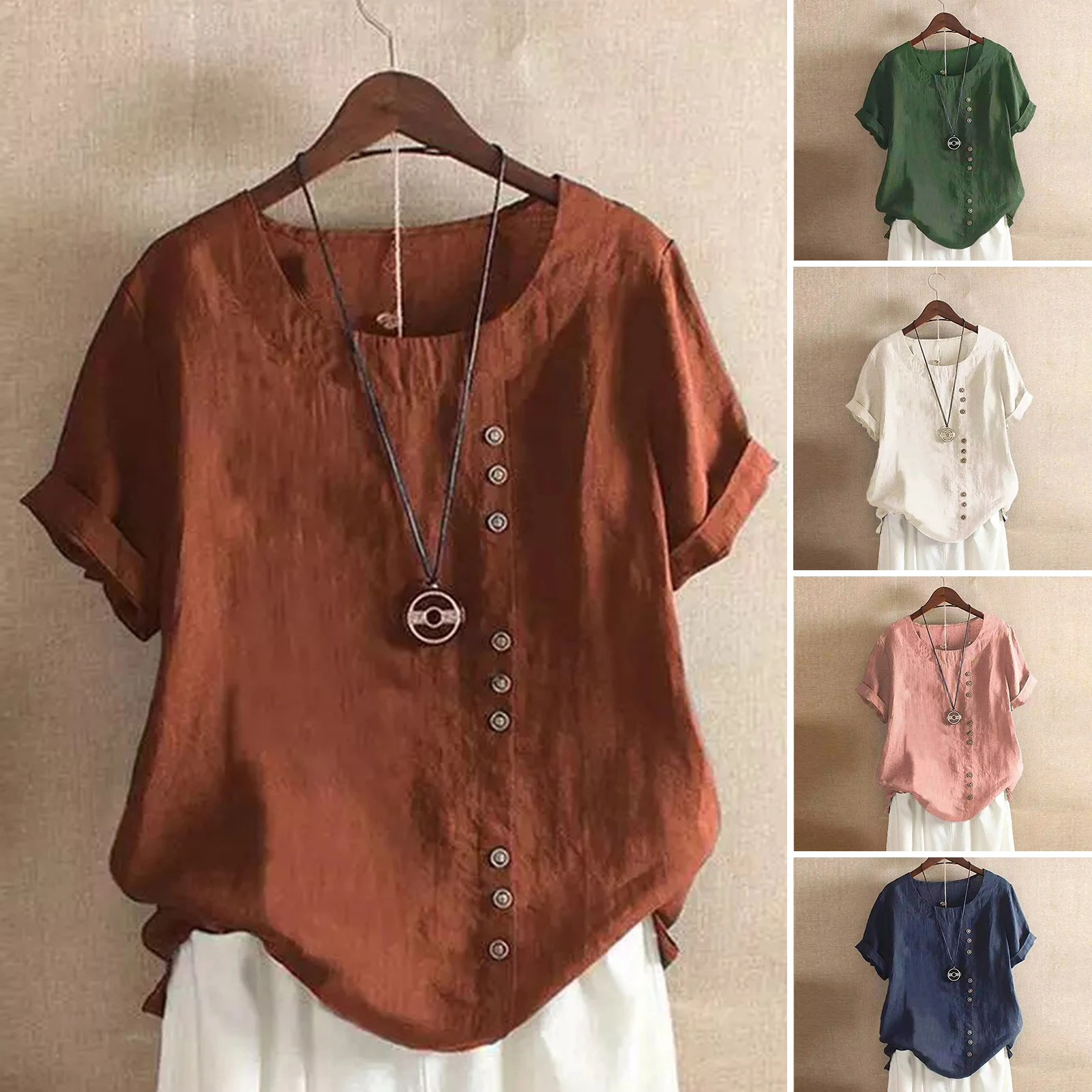 Round Neck T-shirt Stylish Women's Summer Tops With Hot Drill Star Print Loose Fit Tee Shirt For Wear Trendy For Women
Round Neck T-shirt Stylish Women's Summer Tops With Hot Drill Star Print Loose Fit Tee Shirt For Wear Trendy For Women