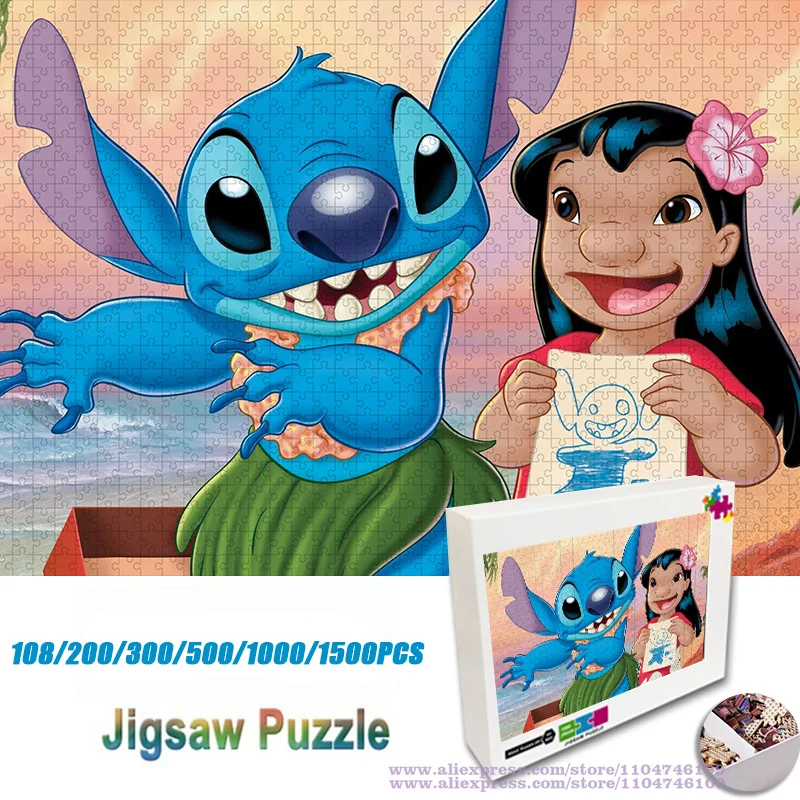 Disney Lilo & Stitch Puzzle Jigsaw Unique Gift with Box 108/200/300/500/1000/1500Pcs Unisex Intelligence Puzzles for Kids
Disney Lilo & Stitch Puzzle Jigsaw Unique Gift with Box 108/200/300/500/1000/1500Pcs Unisex Intelligence Puzzles for Kids