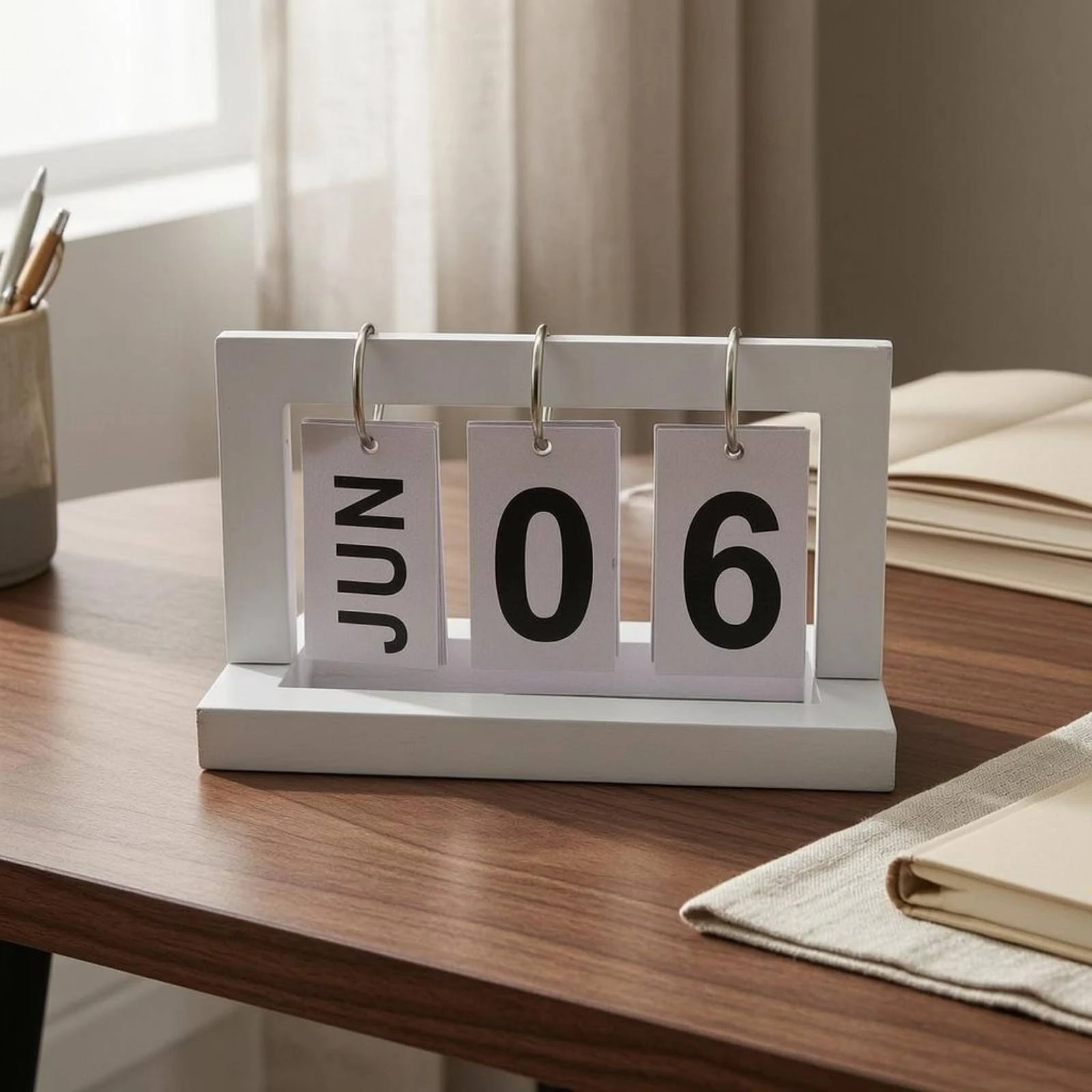 Flip Desk Calendar Tabletop Hanging Date Cards Metal Frame Calendar Rectangular Desktop Decor Easy to Read
Flip Desk Calendar Tabletop Hanging Date Cards Metal Frame Calendar Rectangular Desktop Decor Easy to Read