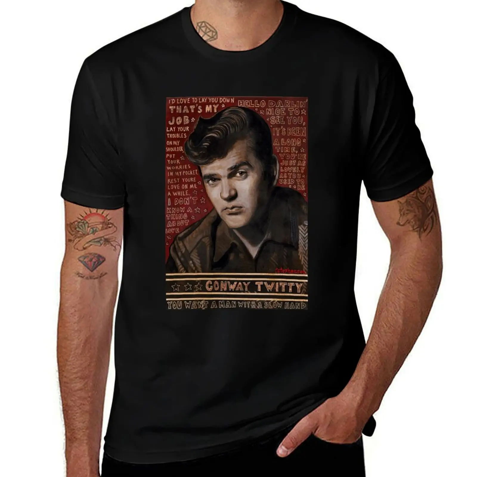 Conway Twitty T-Shirt Non-Shrink Basic Cotton T-Shirt
Conway Twitty T-Shirt Non-Shrink Basic Cotton T-Shirt