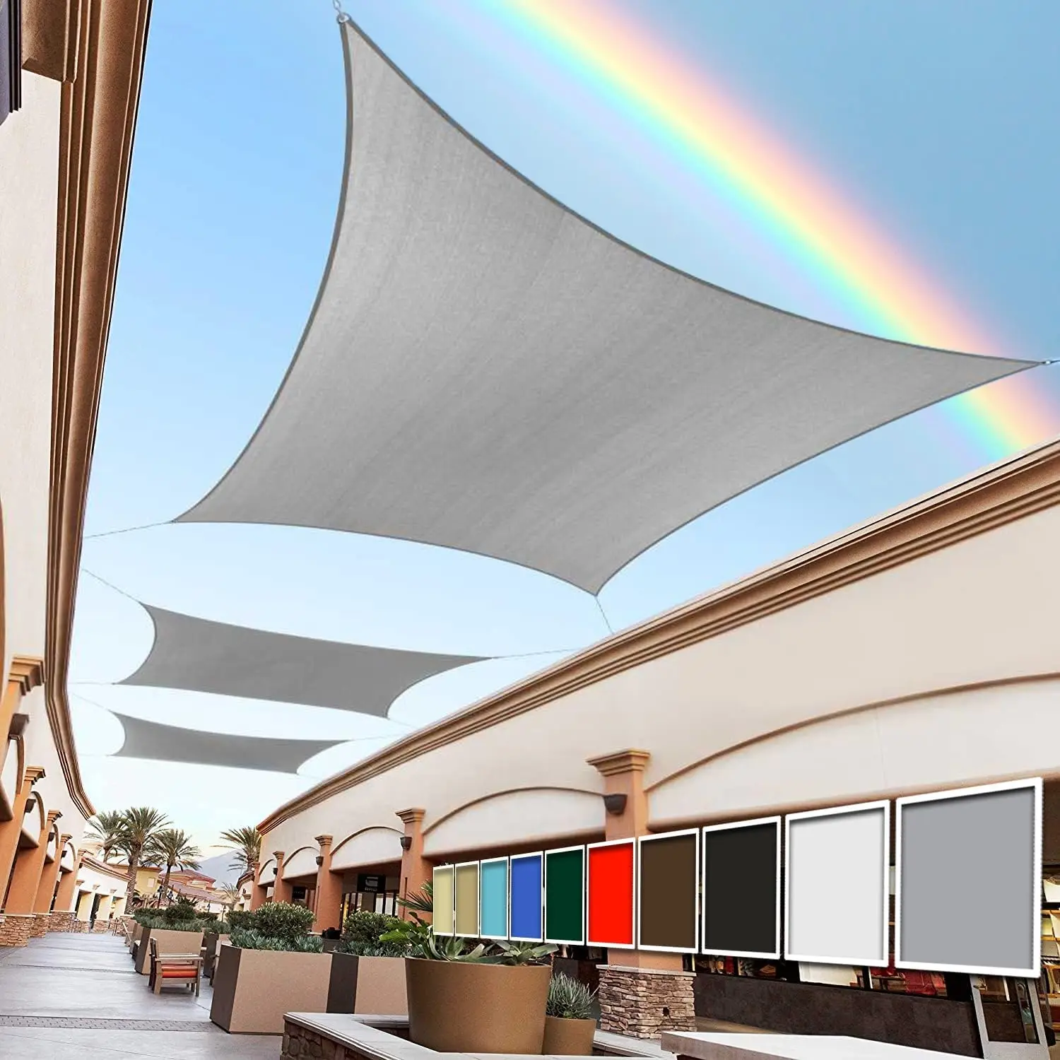 Sun Shade Sail 10x20 ft Rectangle Grey Outdoor Canopy UPF50+ 95% UV Block Heavy Duty Water Permeable Custom Size Available
Sun Shade Sail 10x20 ft Rectangle Grey Outdoor Canopy UPF50+ 95% UV Block Heavy Duty Water Permeable Custom Size Available