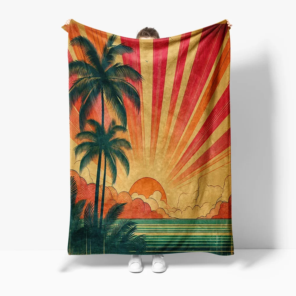 Sunset Palm Beach Blanket Tropical Wall Art Sofa Bed Throw Blanket for Living Room Bedroom Decoration
Sunset Palm Beach Blanket Tropical Wall Art Sofa Bed Throw Blanket for Living Room Bedroom Decoration