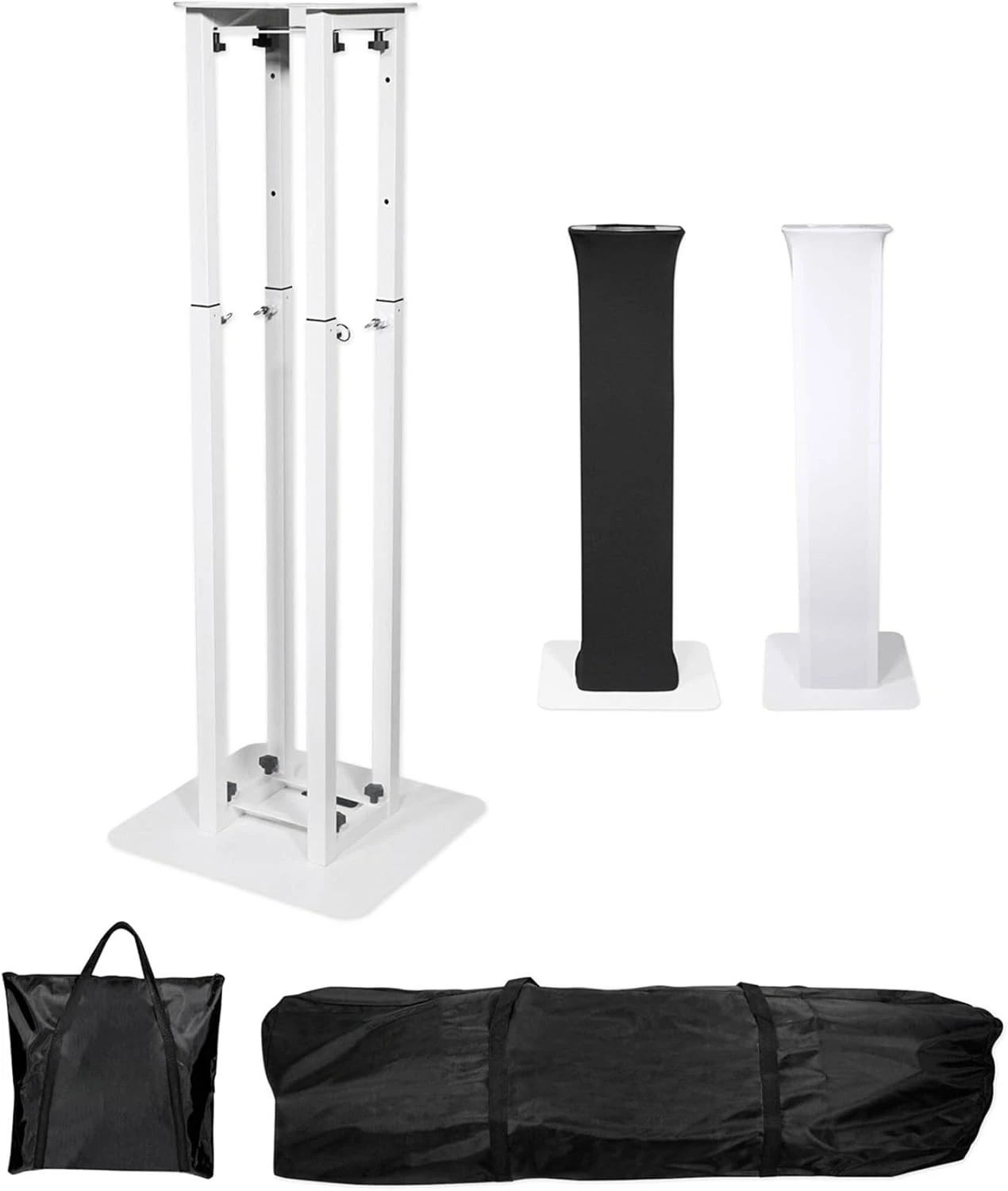 RTP82W 8 ft Adjustable Totem Light Stand, White & Black Scrims, Carry Bags, 35mm Speaker Adapter
RTP82W 8 ft Adjustable Totem Light Stand, White & Black Scrims, Carry Bags, 35mm Speaker Adapter