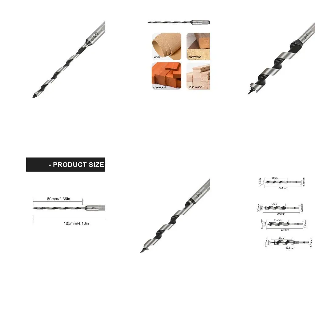 652F Woodworking Branch Drill Electric Wrench Wind Batch Hexagonal Handle Hole Opener Woodworking Drill Bit 105mm Long
652F Woodworking Branch Drill Electric Wrench Wind Batch Hexagonal Handle Hole Opener Woodworking Drill Bit 105mm Long