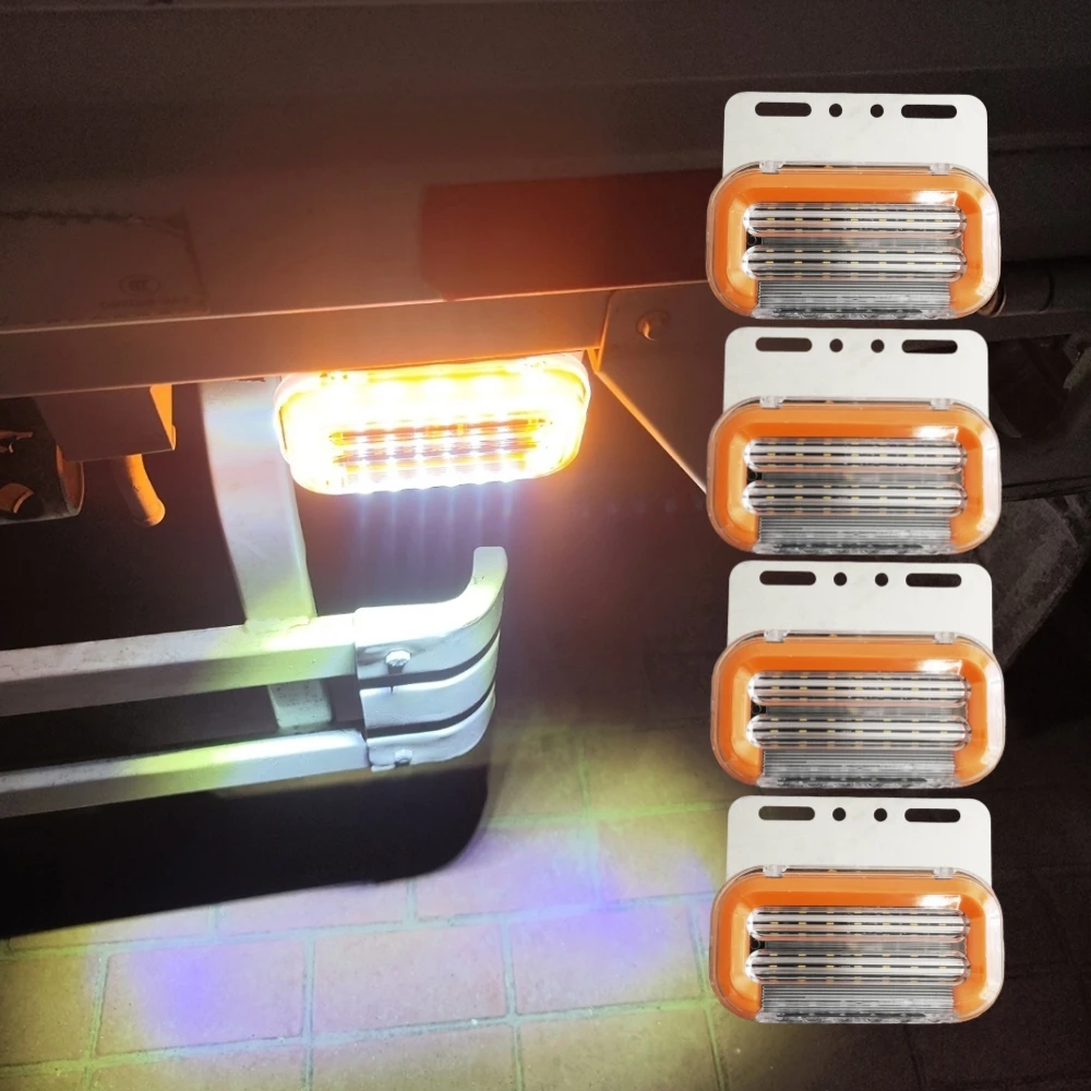 4Pcs 12V 24V Cargo Light LED Side Marker Truck Sidelight Position Lighting Trailer Clearance Lights Dynamic Turn Signal
4Pcs 12V 24V Cargo Light LED Side Marker Truck Sidelight Position Lighting Trailer Clearance Lights Dynamic Turn Signal