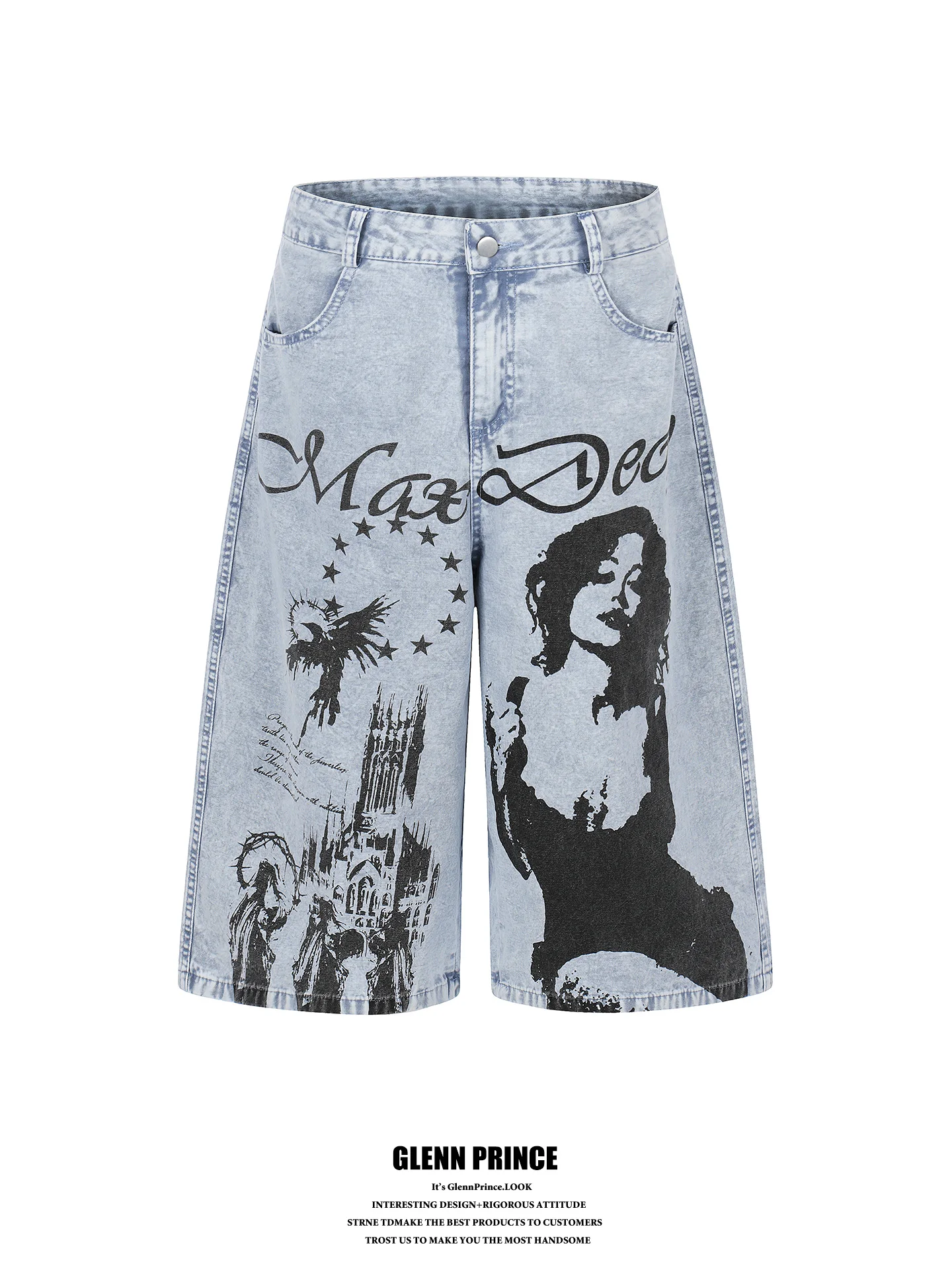 Loose Fit Graffiti Print Men's Denim Shorts Casual Straight Leg Cotton Jeans Youth Fashion Summer Wear Resistant to Wear And ...
Loose Fit Graffiti Print Men's Denim Shorts Casual Straight Leg Cotton Jeans Youth Fashion Summer Wear Resistant to Wear And ...