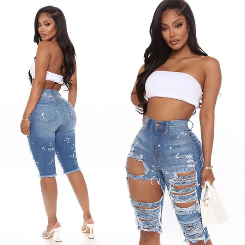 2022 Summer New High Waist Ripped Denim Shorts For Women Fashion Stretch Paint Skinny Knee Length Jeans Shorts S-2XL Drop Ship
2022 Summer New High Waist Ripped Denim Shorts For Women Fashion Stretch Paint Skinny Knee Length Jeans Shorts S-2XL Drop Ship