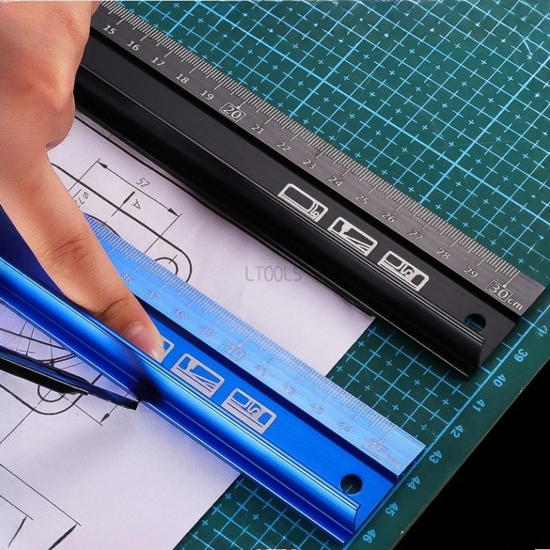 Protective Ruler Protective Cutting Tool Aluminum Alloy Multifunctional Advertising Special Graphic Cutting Protective Ruler
Protective Ruler Protective Cutting Tool Aluminum Alloy Multifunctional Advertising Special Graphic Cutting Protective Ruler