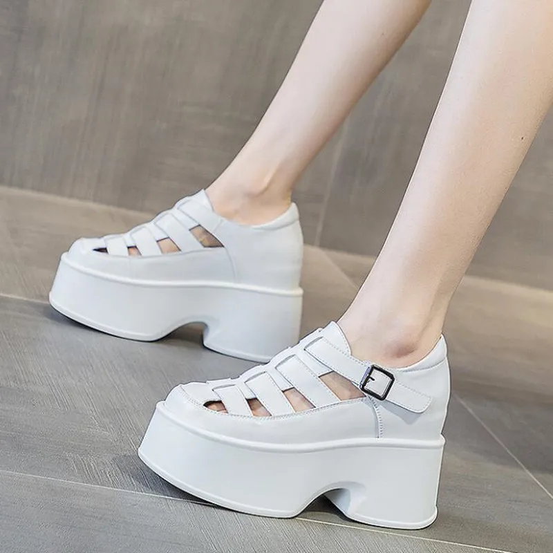 2026 High Brand Women's Platform Sandals Summer Genuine Leather Thick Sole Female Shoes Fashion High Heels 11cm Women Sandals
2026 High Brand Women's Platform Sandals Summer Genuine Leather Thick Sole Female Shoes Fashion High Heels 11cm Women Sandals