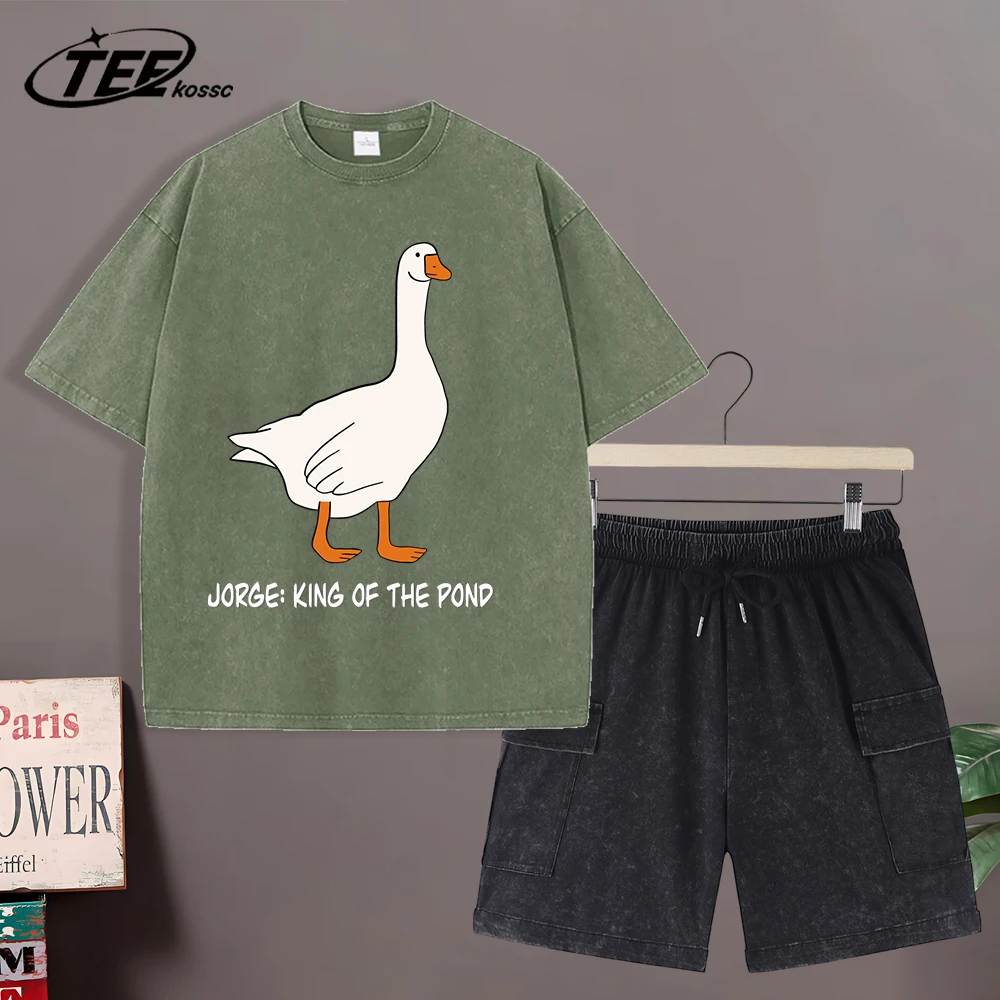 Jorge King Of The Pond Print Men Washed T-Shirts Summer Soft T-Shirt Trendy Crewneck Tee Set Loose Unisex Cotton All-Match Top
Jorge King Of The Pond Print Men Washed T-Shirts Summer Soft T-Shirt Trendy Crewneck Tee Set Loose Unisex Cotton All-Match Top