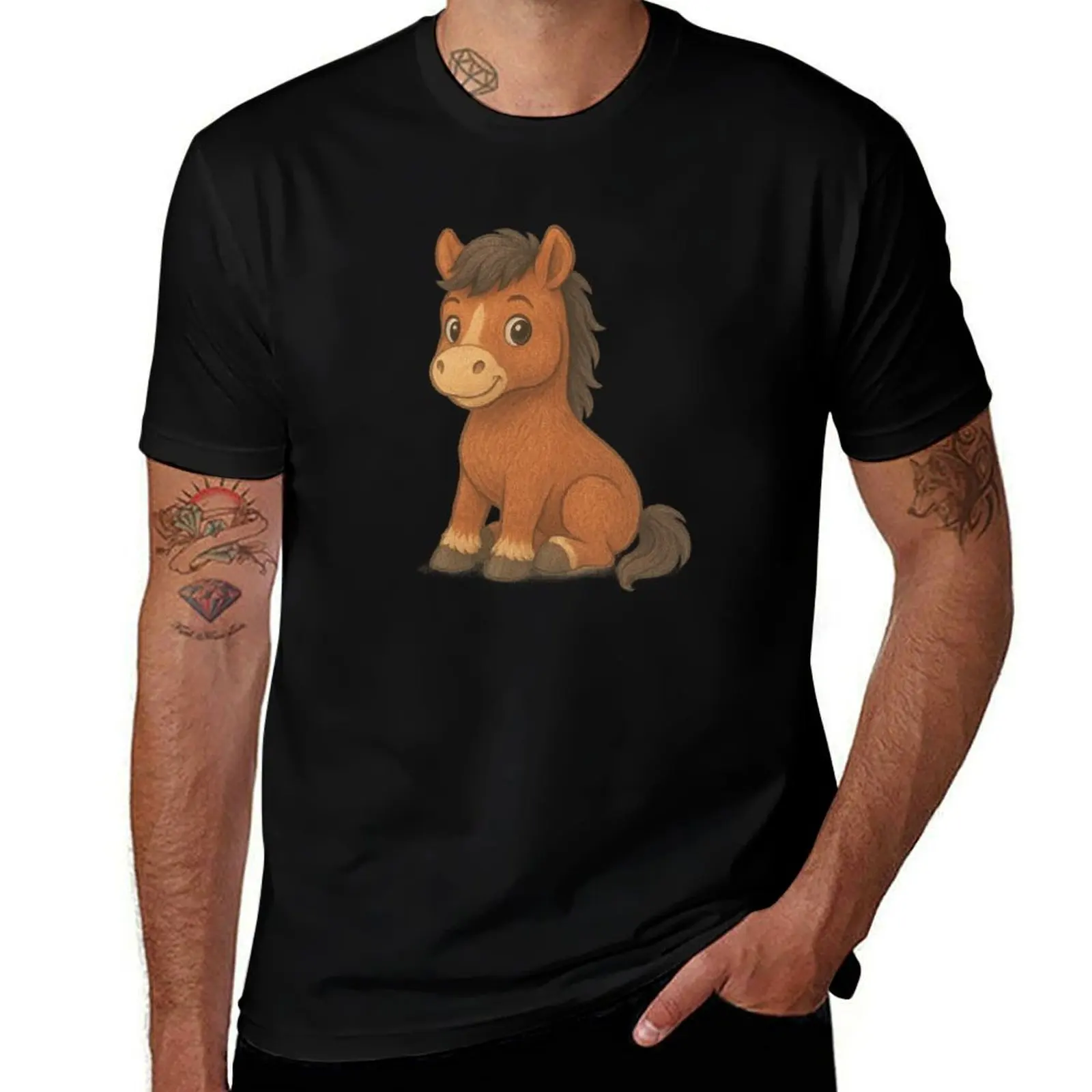 Happy Cartoon Horse T-Shirt clothes summer top cute clothes plain black t shirts men
Happy Cartoon Horse T-Shirt clothes summer top cute clothes plain black t shirts men