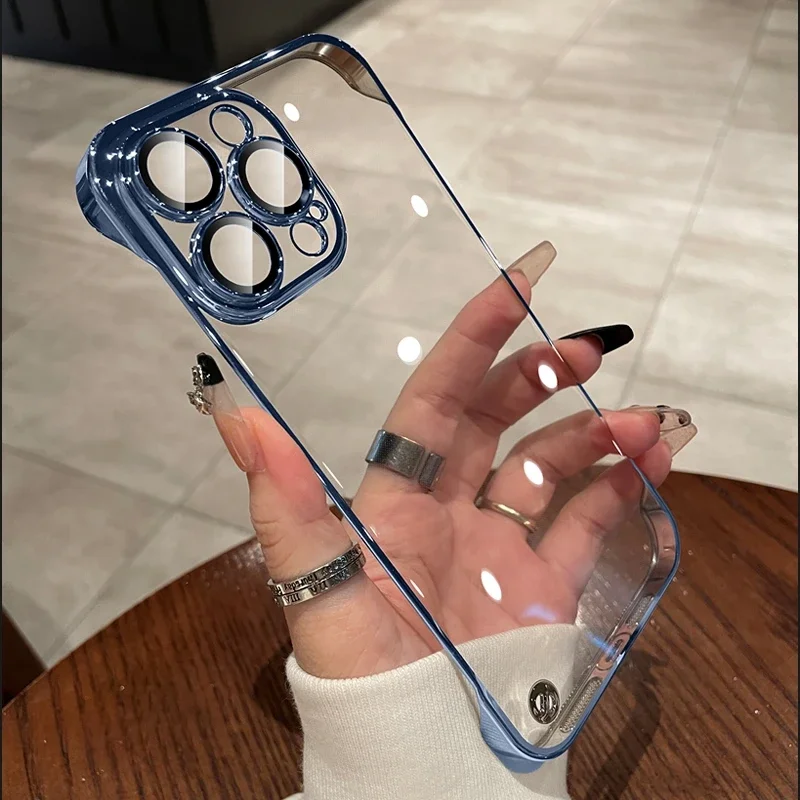 Luxury No Borders Transparent Phone Case for IPhone 16 Pro Max 16Plus 16Pro Electroplated Clear Ultrathin Bumper Cases Cover
Luxury No Borders Transparent Phone Case for IPhone 16 Pro Max 16Plus 16Pro Electroplated Clear Ultrathin Bumper Cases Cover