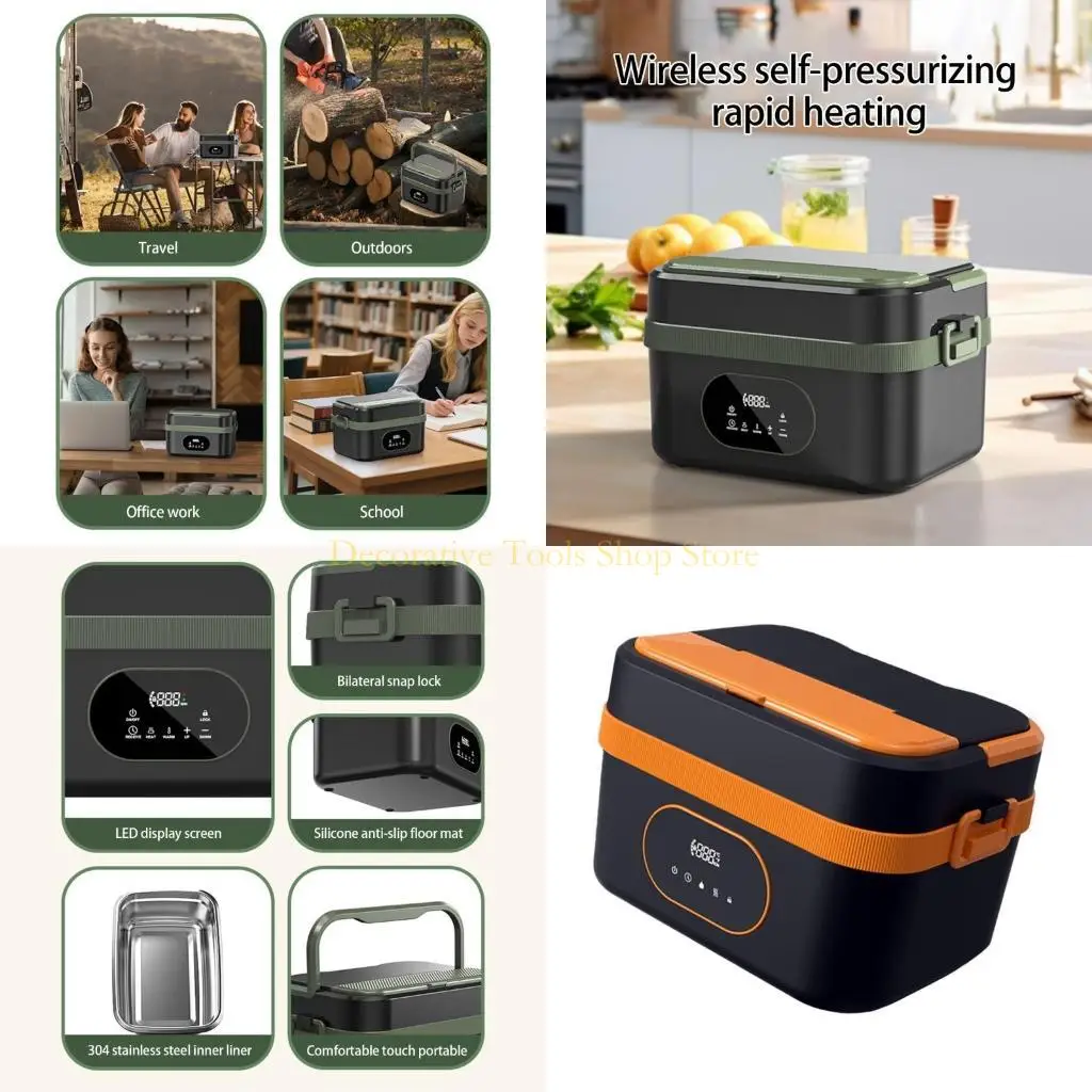 Аккумуляторная коробка для завтрака QX2E Беспроводная система отопления Большая емкость Прочная металлическая конструкция из
Аккумуляторная коробка для завтрака QX2E Беспроводная система отопления Большая емкость Прочная металлическая конструкция из