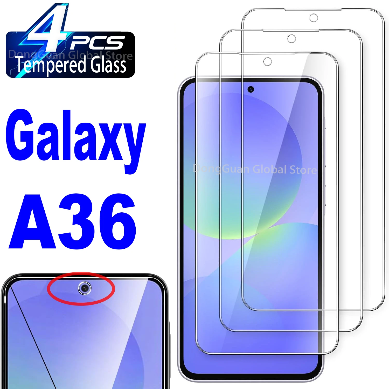 1Pcs/4Pcs For Samsung Galaxy A36 5G HD Tempered Glass Screen Protector Glass Film
1Pcs/4Pcs For Samsung Galaxy A36 5G HD Tempered Glass Screen Protector Glass Film