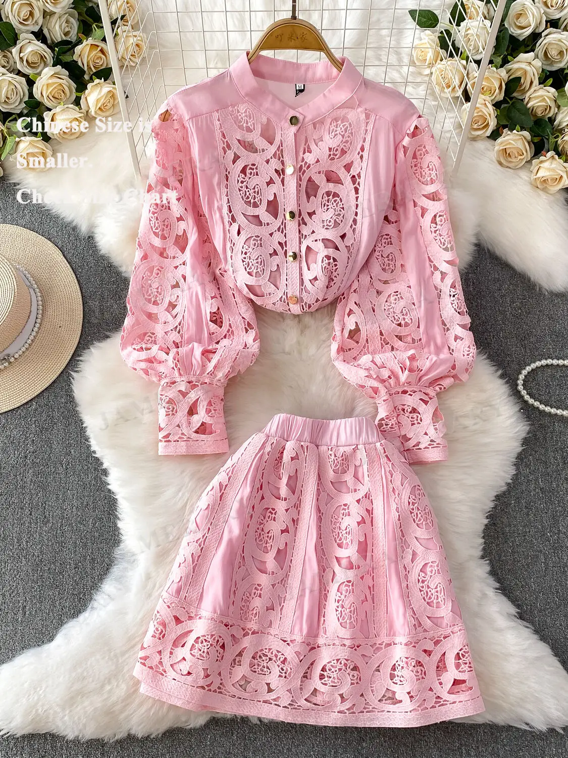Hollow Out Embroidery Long Dresses Two Piece Set Women Sumer Autumn Loose Big Size Shirts Tops Elastic Waist Short Skirts Suits
Hollow Out Embroidery Long Dresses Two Piece Set Women Sumer Autumn Loose Big Size Shirts Tops Elastic Waist Short Skirts Suits