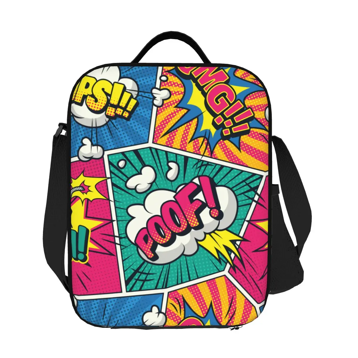 Superhero Cartoon Anime Insulated Lunch Bag Comic Pop Art Explosions Pattern Resuable Cooler Thermal Bento Box Women Children
Superhero Cartoon Anime Insulated Lunch Bag Comic Pop Art Explosions Pattern Resuable Cooler Thermal Bento Box Women Children