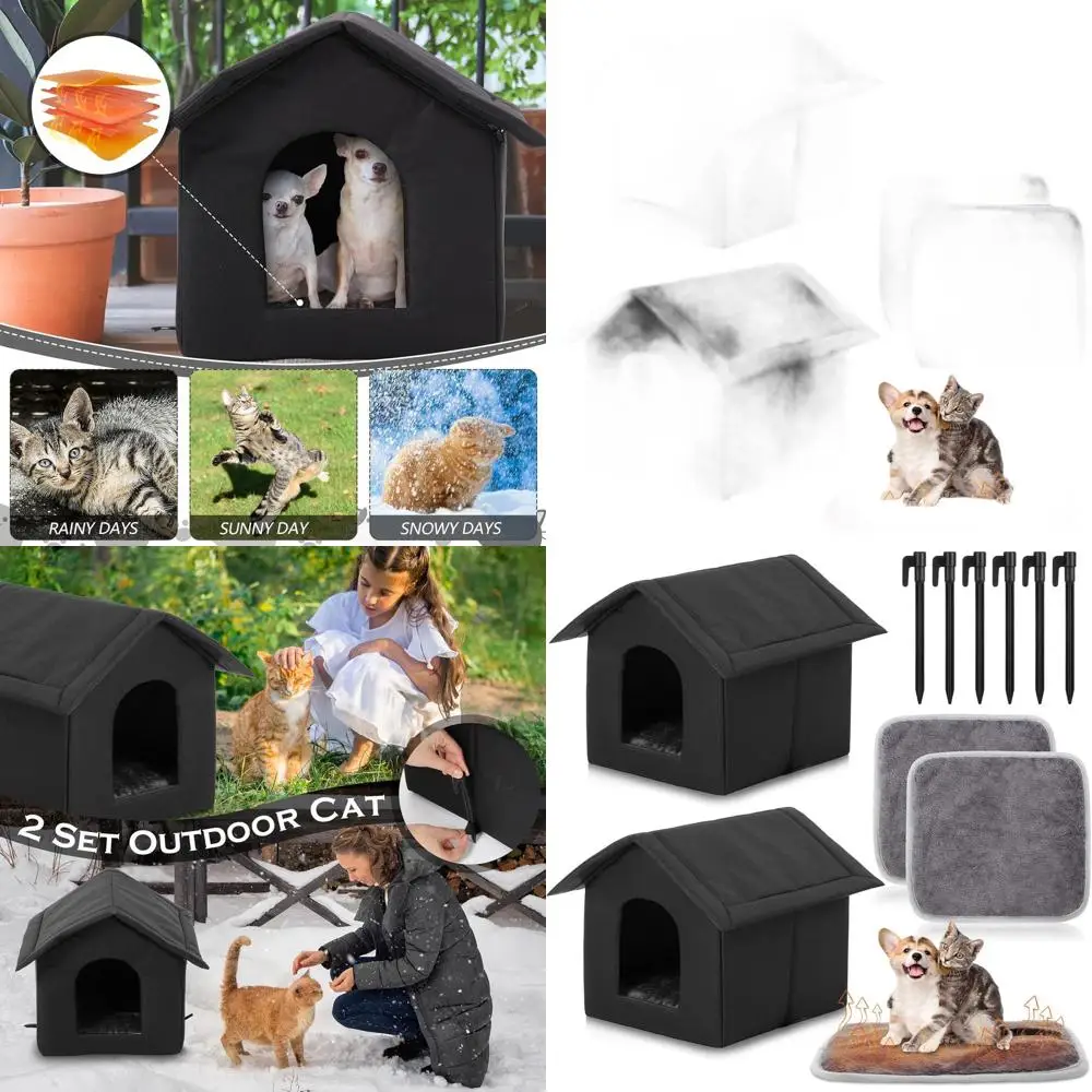 Двойной уличный домик для кошек с самонагревающейся подушкой, водонепроницаемый утепленный домик для бездомных животных 15,8 дюймов для использования на улице, включает палатку
Двойной уличный домик для кошек с самонагревающейся подушкой, водонепроницаемый утепленный домик для бездомных животных 15,8 дюймов для использования на улице, включает палатку