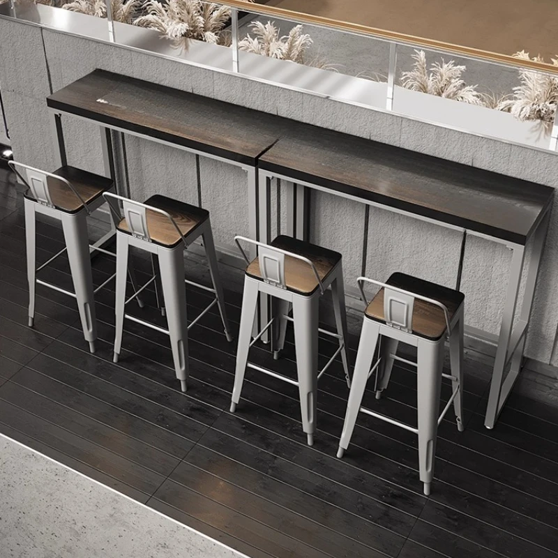 Solid wood bar table milk tea shop coffee shop wall long table catering commercial bar high table and chair
Solid wood bar table milk tea shop coffee shop wall long table catering commercial bar high table and chair