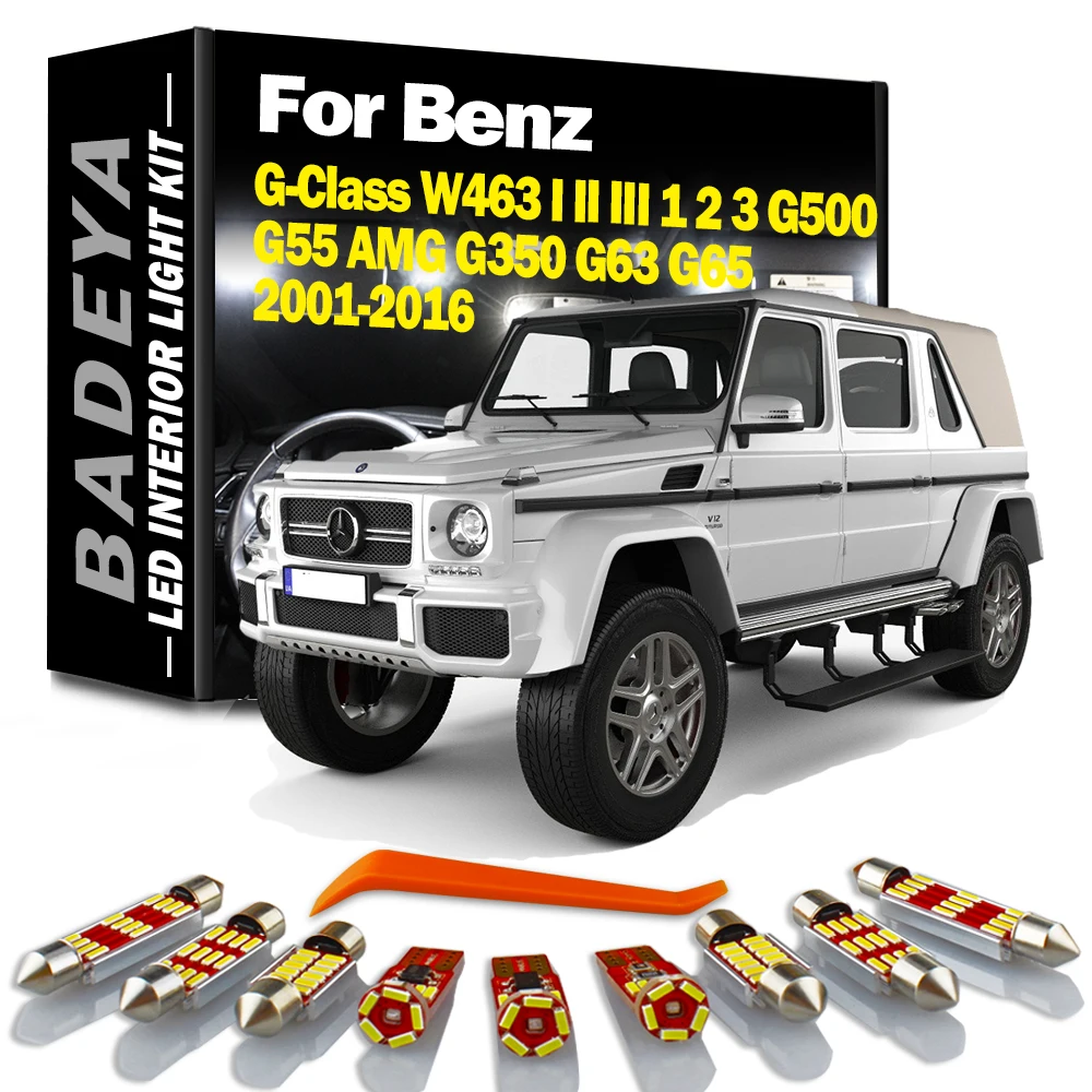 Комплект светодиодных внутренних ламп для чтения BADEYA для Mercedes Benz G-Class W463 I II III 1 2 3 G500 G55 AMG G350 G63 G65 Лампы багажника Canbus
Комплект светодиодных внутренних ламп для чтения BADEYA для Mercedes Benz G-Class W463 I II III 1 2 3 G500 G55 AMG G350 G63 G65 Лампы багажника Canbus