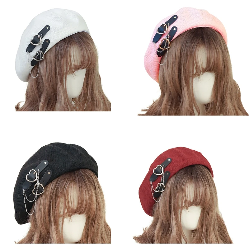 Lolita Girls Heart Buckle Beanie JK Hat Sweet Cool Hair Accessories Fashion Beret Breathable Preppy Style Lolita Hat
Lolita Girls Heart Buckle Beanie JK Hat Sweet Cool Hair Accessories Fashion Beret Breathable Preppy Style Lolita Hat