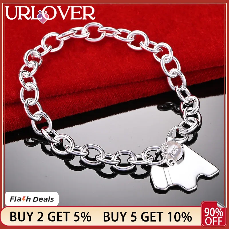 URLOVER 925 Sterling Silver Puppy Dog Pendant Bracelets For Woman Hand Chain Party Birthday Fashion Jewelry Wedding Accessories
URLOVER 925 Sterling Silver Puppy Dog Pendant Bracelets For Woman Hand Chain Party Birthday Fashion Jewelry Wedding Accessories