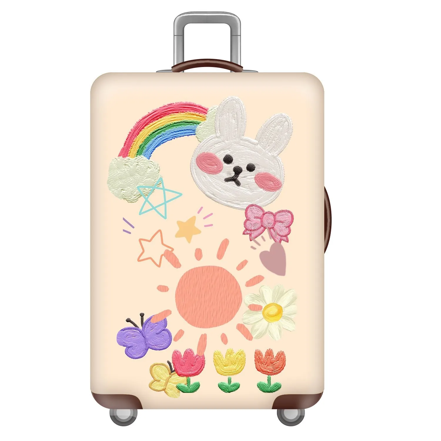 Эластичный большой чехол с радужным кроликом, дорожный чемодан, пылесборник, защита желтого посадочного багажа, износостойкий чехол для переноски
Эластичный большой чехол с радужным кроликом, дорожный чемодан, пылесборник, защита желтого посадочного багажа, износостойкий чехол для переноски