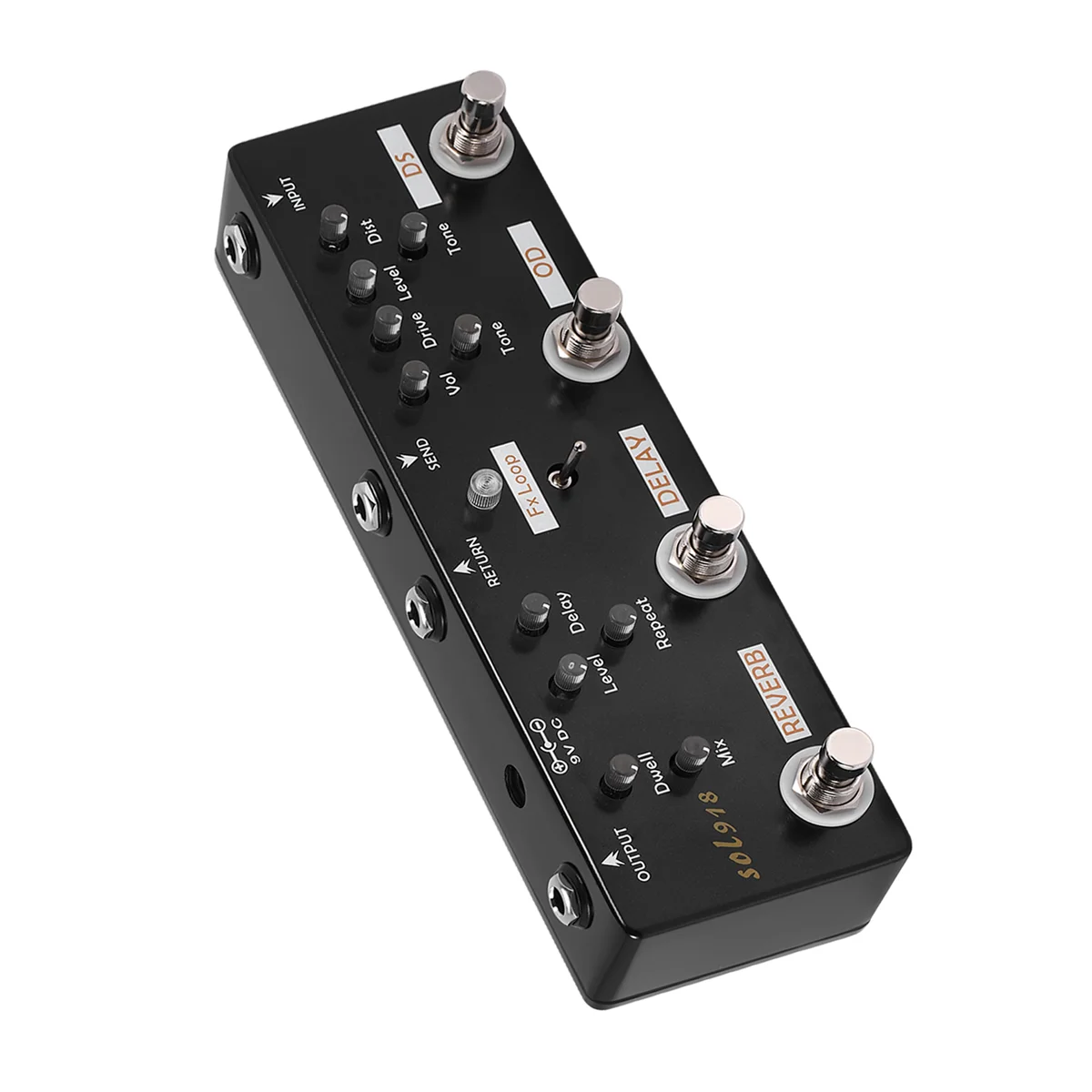 High-Grade MOSKY Sol918 5-In-1 Guitar Multi-Effect Pedal Distortion Delay Reverb Overdrive Effect Pedal FX Loop Metal Shell True
High-Grade MOSKY Sol918 5-In-1 Guitar Multi-Effect Pedal Distortion Delay Reverb Overdrive Effect Pedal FX Loop Metal Shell True