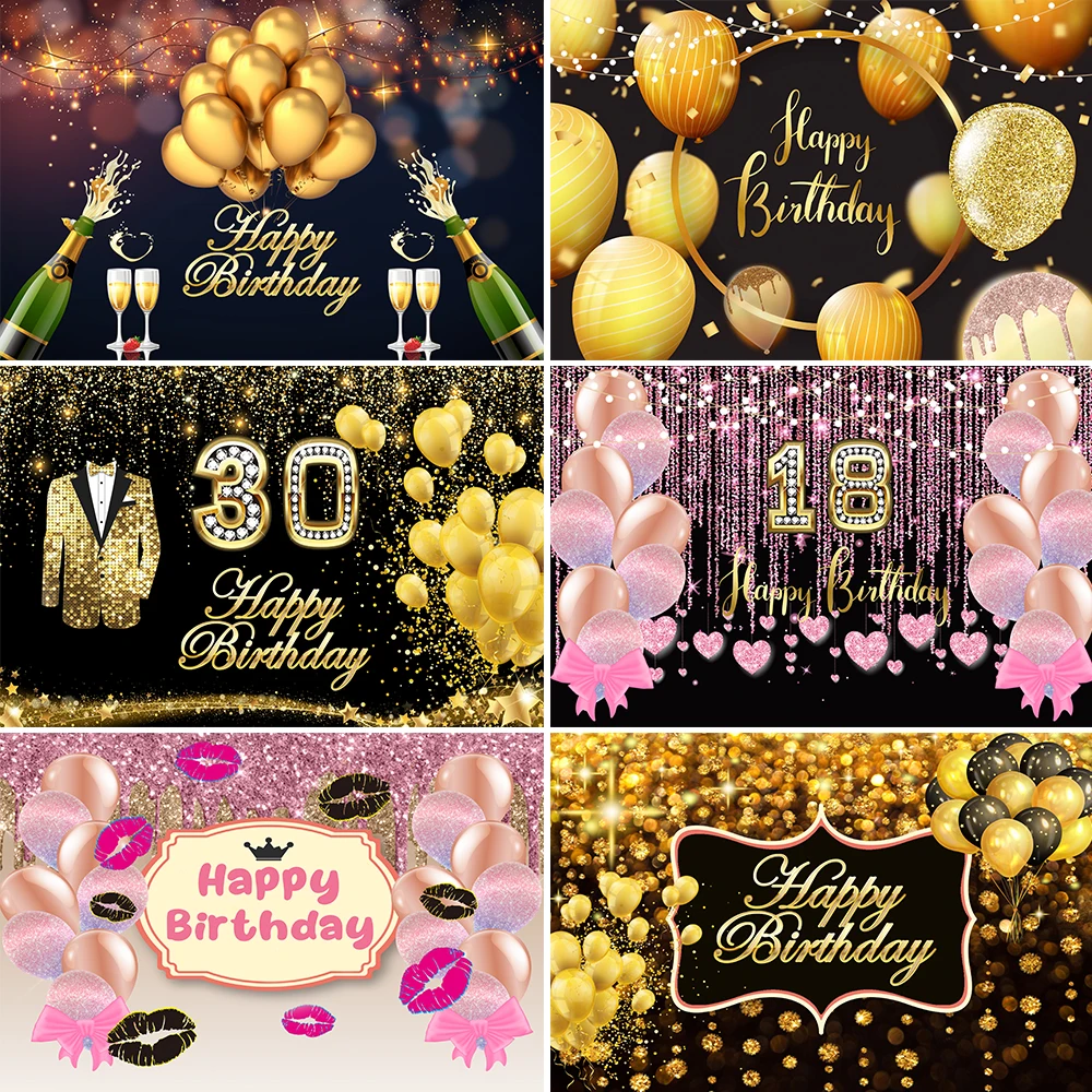 Bonvvie Happy Birthday Party Gold Glitter Balloon Champagne Backdrop for Photography Black Graduation Background Photo Studio
Bonvvie Happy Birthday Party Gold Glitter Balloon Champagne Backdrop for Photography Black Graduation Background Photo Studio