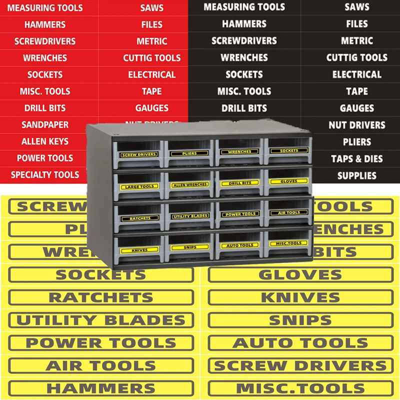 Toolbox Label Self-adhesive Organizing Stickers Wrench And Socket Set Identification Decals Tool Marker Distinguishing Stickers
Toolbox Label Self-adhesive Organizing Stickers Wrench And Socket Set Identification Decals Tool Marker Distinguishing Stickers