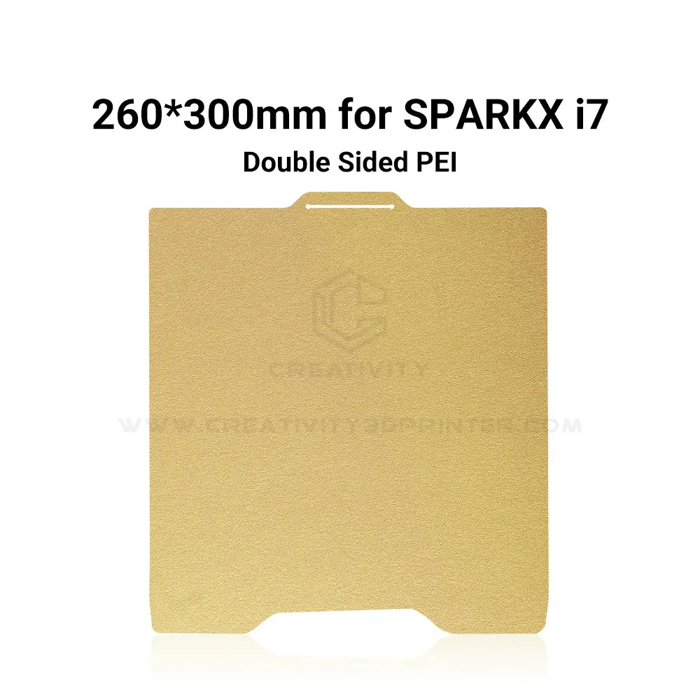 Sparkx i7 Build Plate For Sparkx i7 Plate Pei Sheet 265x300mm PEI Texture Double Sided PEI Sparkx i7 Combo Hot Bed
Sparkx i7 Build Plate For Sparkx i7 Plate Pei Sheet 265x300mm PEI Texture Double Sided PEI Sparkx i7 Combo Hot Bed