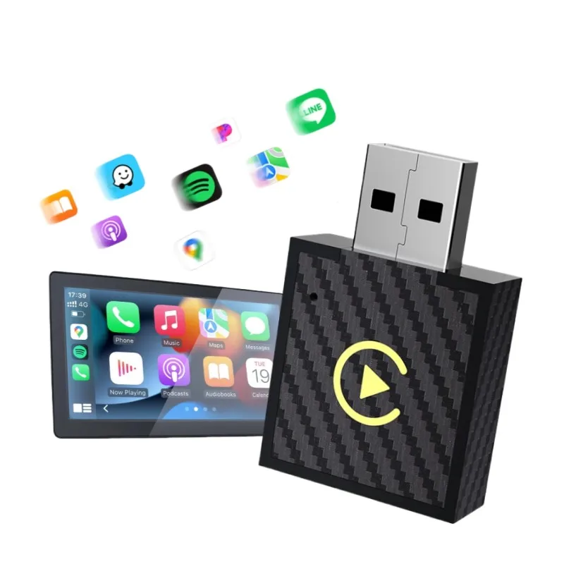Wireless CarPlay Android Auto Adapter Plug and Play USB Dongle Ai Box
Wireless CarPlay Android Auto Adapter Plug and Play USB Dongle Ai Box