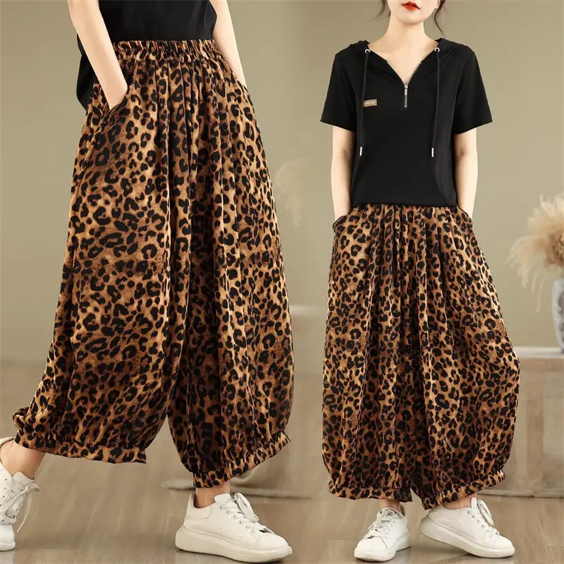 2025 Spring/Autumn Fashion Large Size Casual Pants for Women, Loose Leopard Print Harem Pants, Wide-Leg Trousers G022
2025 Spring/Autumn Fashion Large Size Casual Pants for Women, Loose Leopard Print Harem Pants, Wide-Leg Trousers G022
